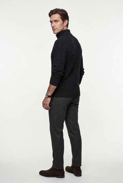 Knox | Men's Cable Knit Half-Zip Sweater