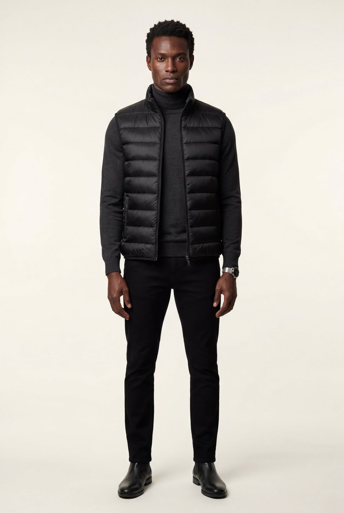 Kai | Men's Lightweight Puffer Vest, High Collar