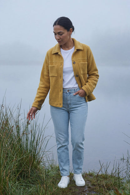 Fern | Women's Teddy Shacket, Relaxed Plush Jacket