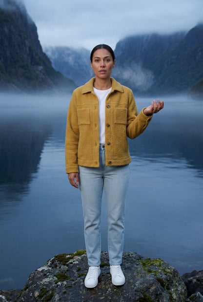 Fern | Women's Teddy Shacket, Relaxed Plush Jacket