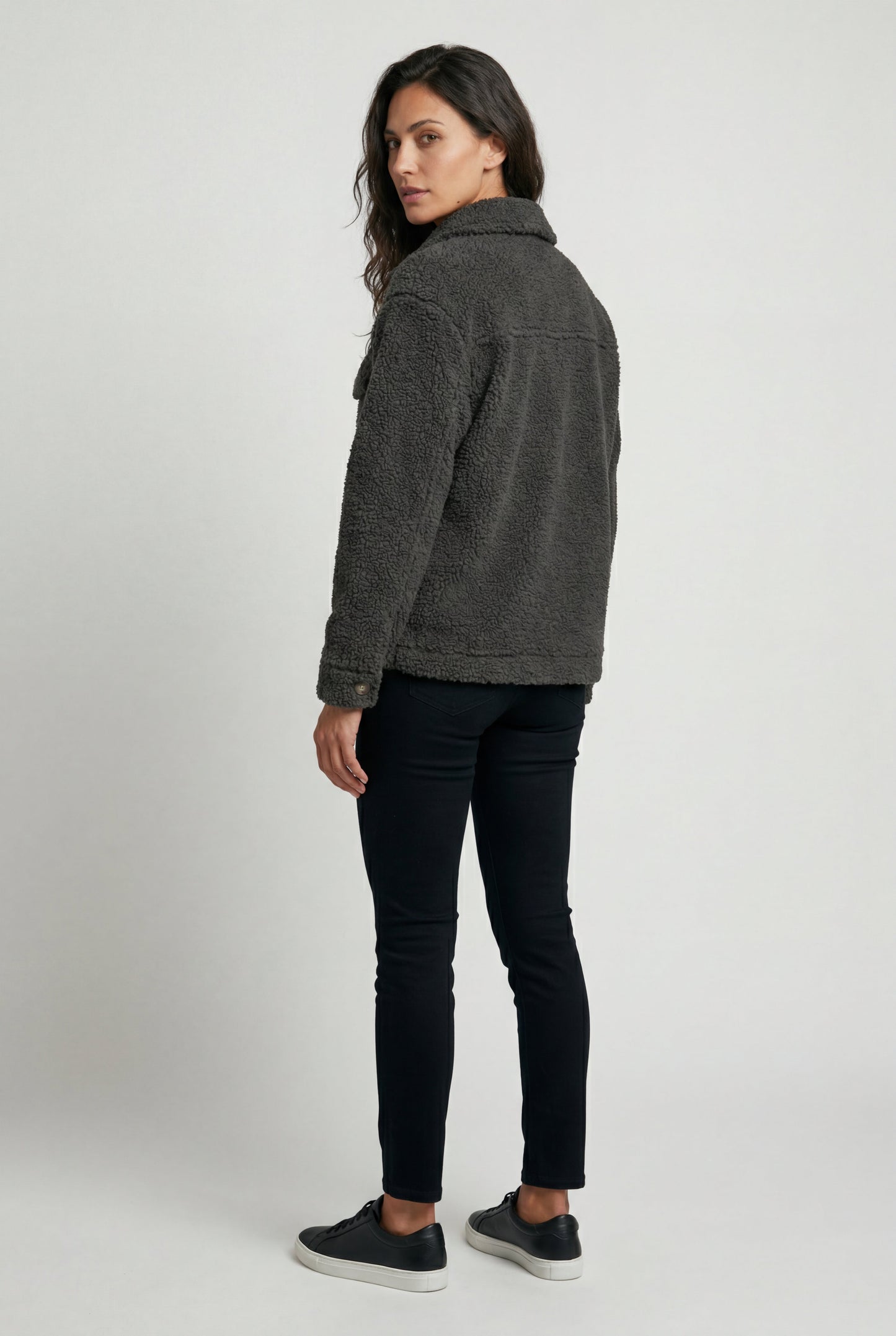 Fern | Women's Teddy Shacket, Relaxed Plush Jacket