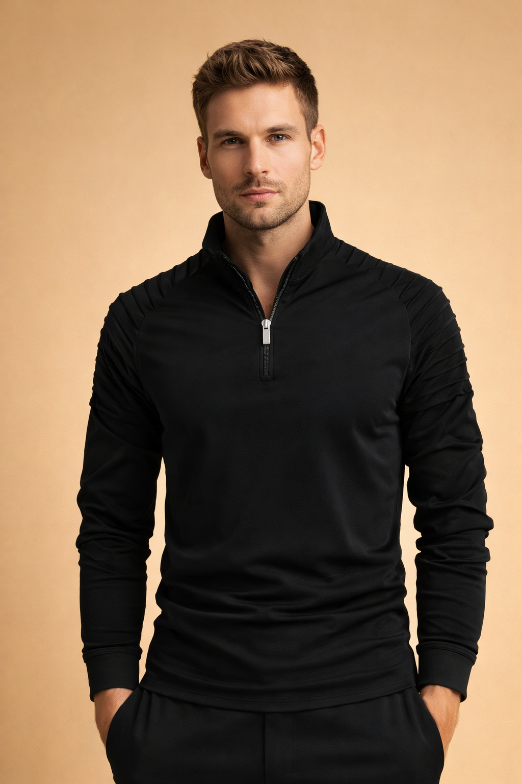 Tate | Men's Performance Zip Neck Long Sleeve