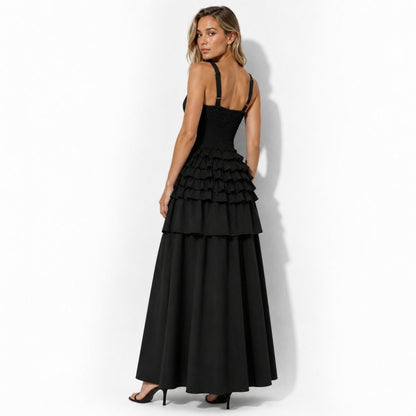 Zeva | Women's Tiered Ruffle Midi Dress