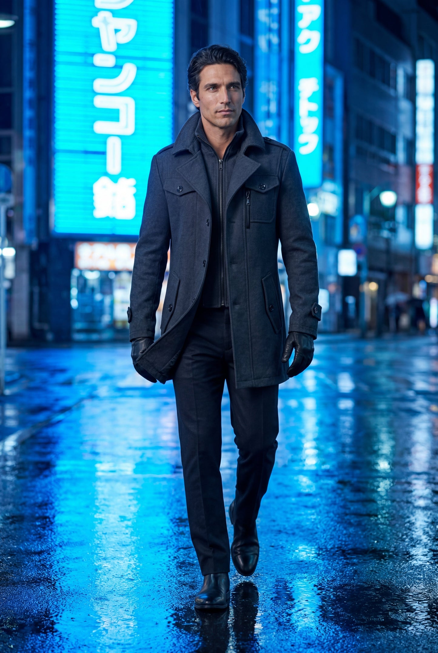 Zane | Men's Slim Fit Tailored Winter Coat, Stand Collar