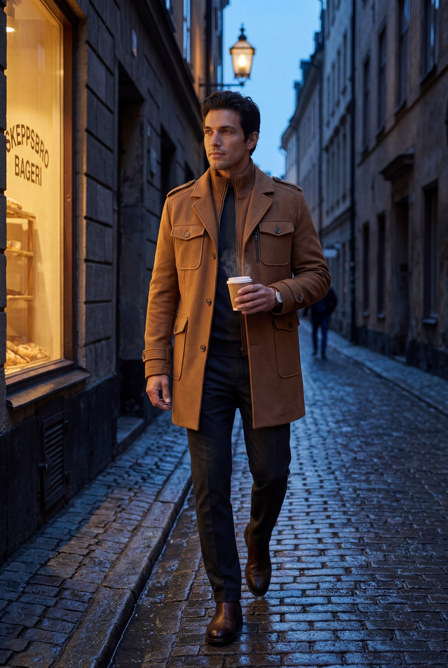 Zane | Men's Slim Fit Tailored Winter Coat, Stand Collar