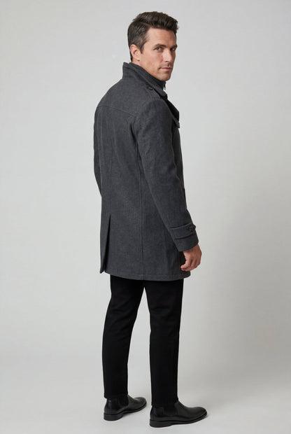 Zane | Men's Slim Fit Tailored Winter Coat, Stand Collar