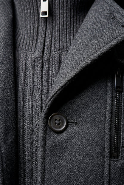 Zane | Men's Slim Fit Tailored Winter Coat, Stand Collar