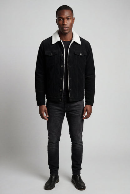 Cole | Men's Sherpa Collar Trucker Jacket