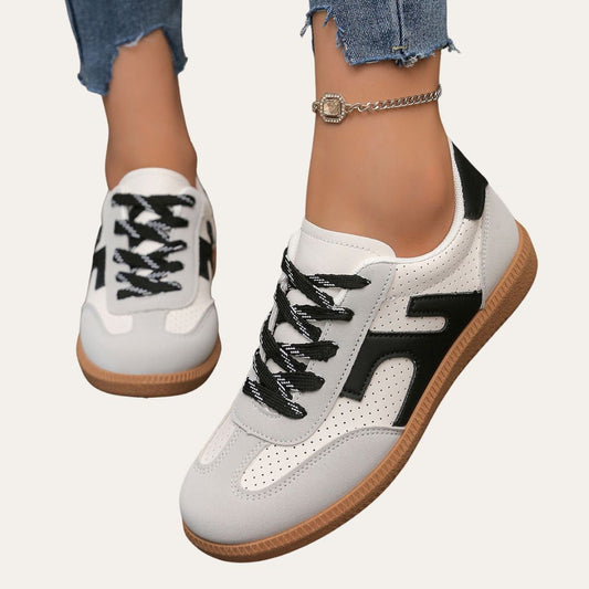 Katherine | Comfortable Stylish Faux Leather Sneakers for Women