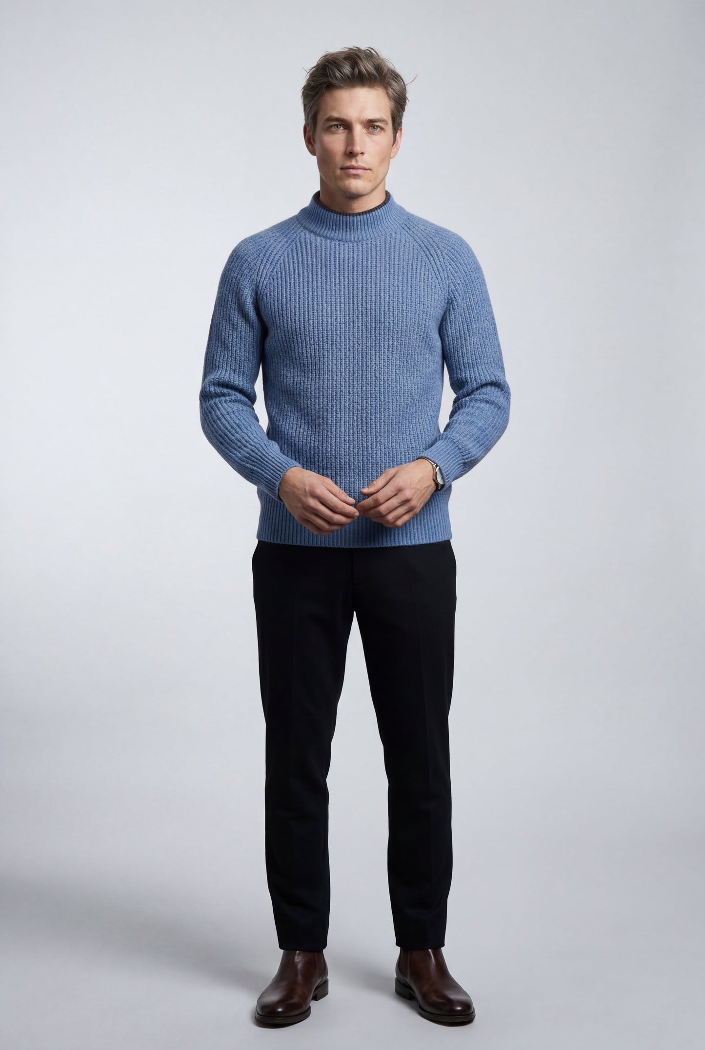 Axel | Men's Chunky Ribbed Slim Fit Sweater
