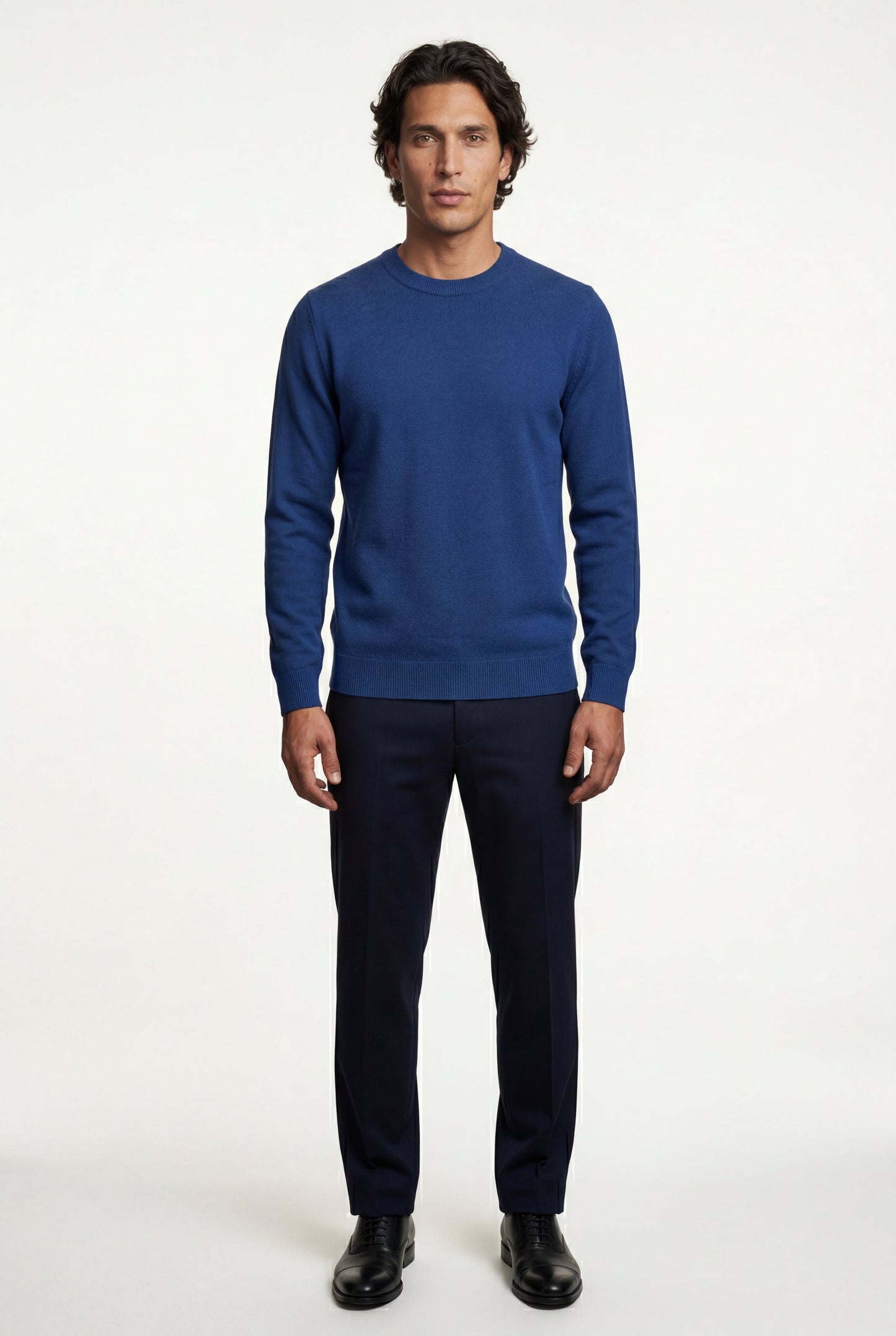 Flynn | Men's Classic Crewneck Sweater, Fine Knit