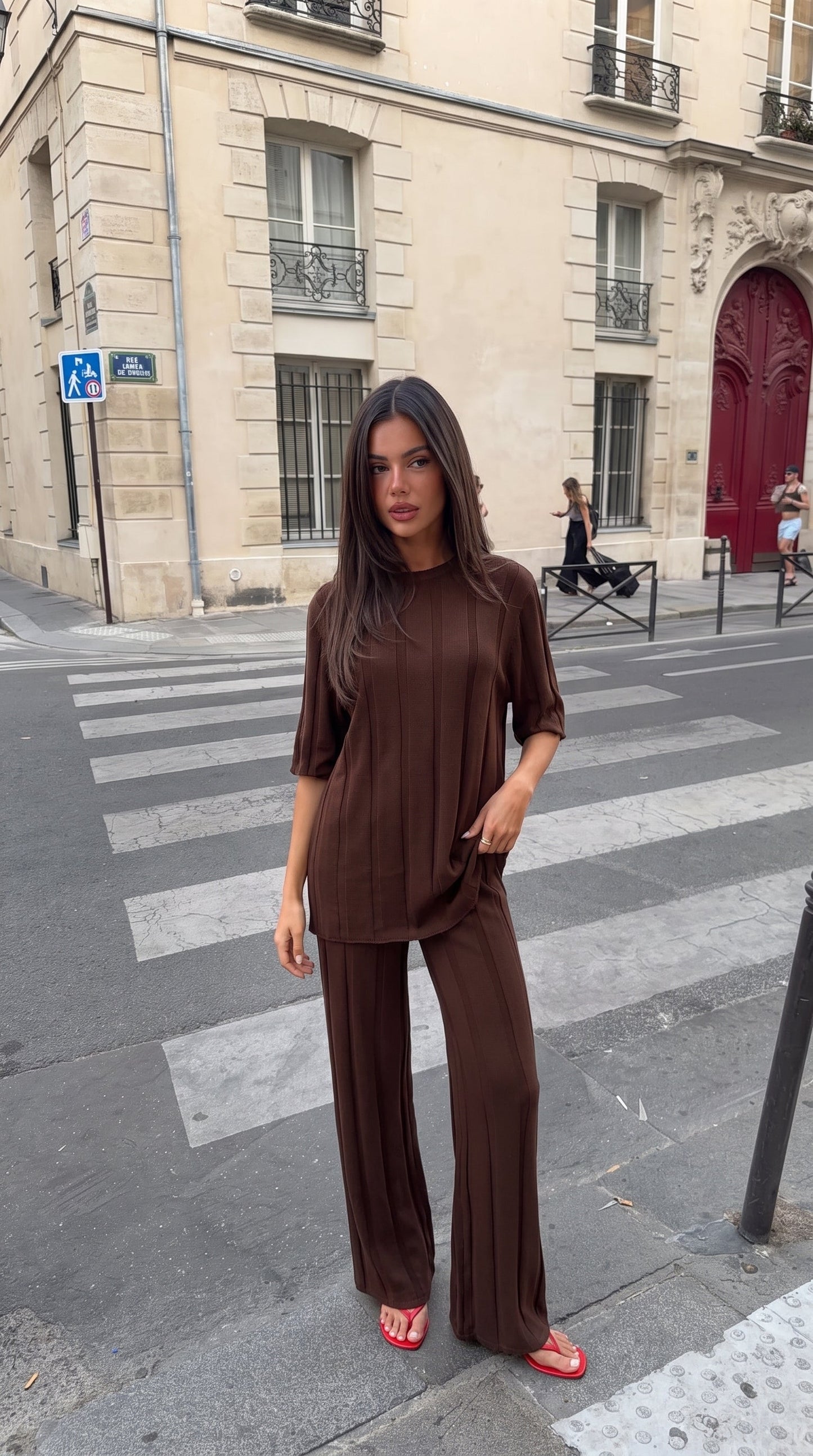Bella | Ribbed Knit Longline Top