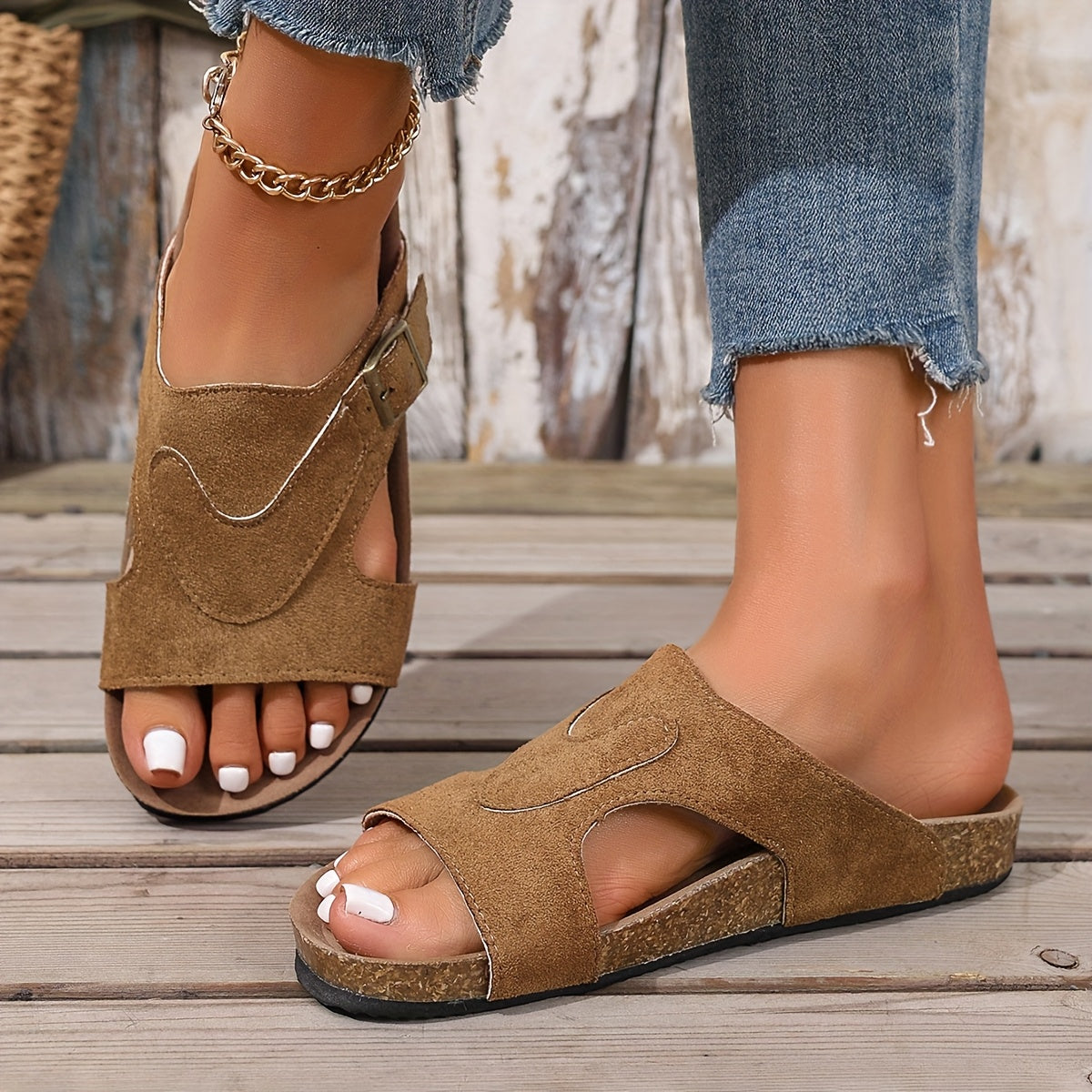 Lana | Ankle Strap Casual Flat Sandal