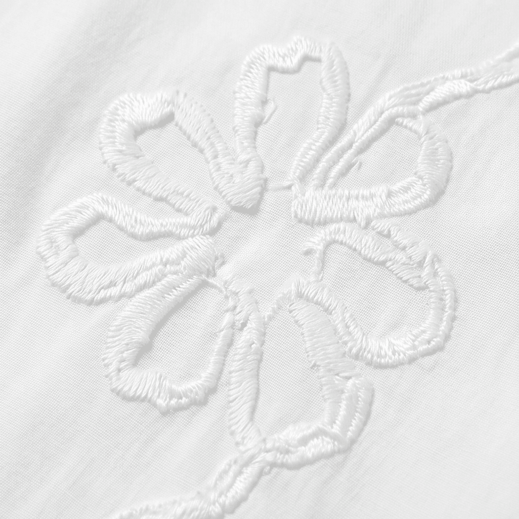 Brinley | Floral Embroidered Puff Sleeve Blouse