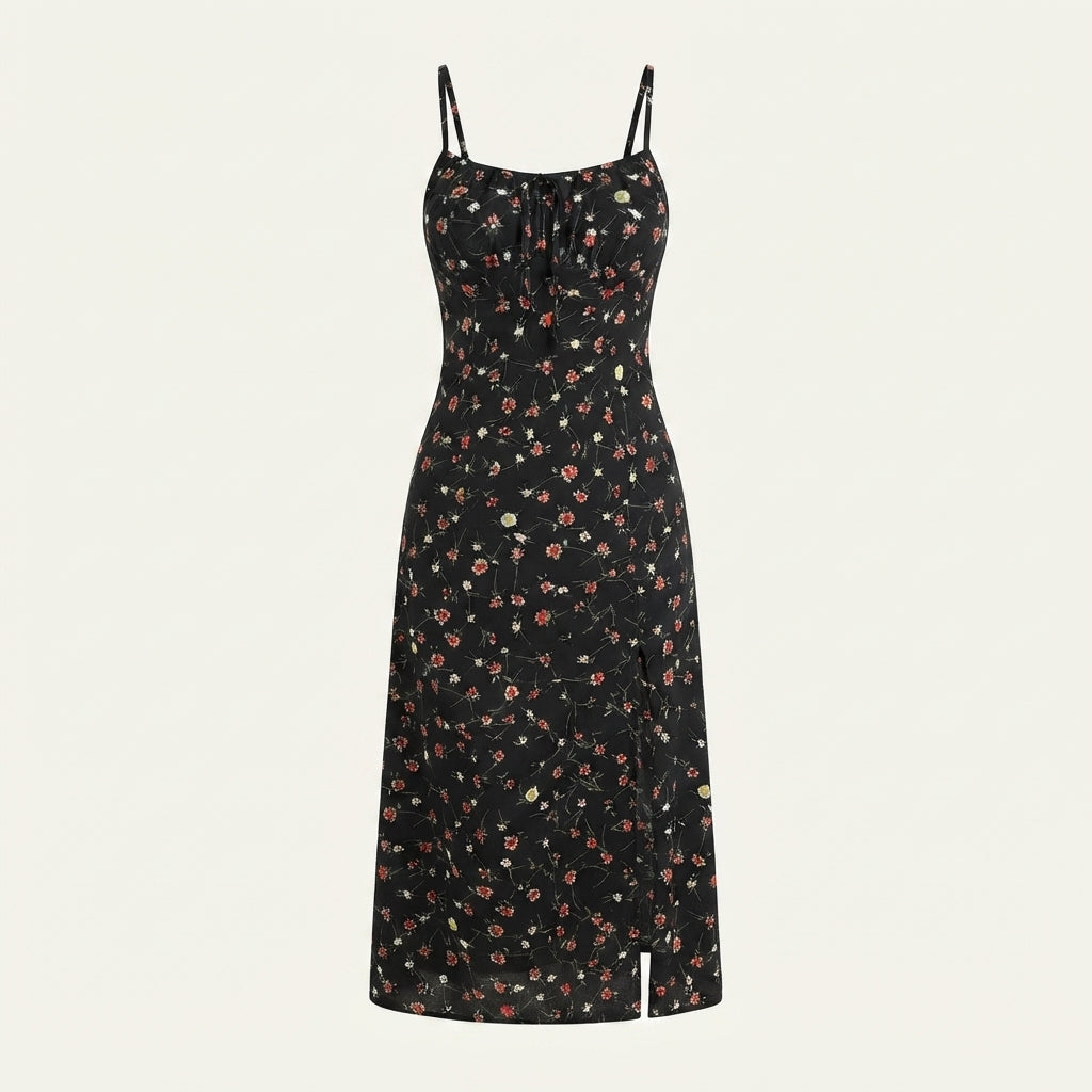 Floral Slit Summer Dress For Women