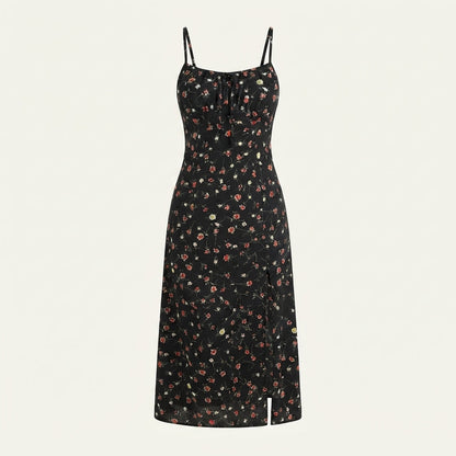 Floral Slit Summer Dress For Women