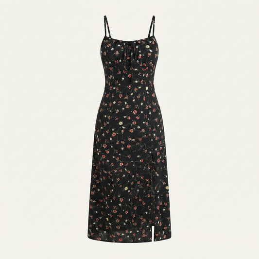Floral Slit Summer Dress For Women