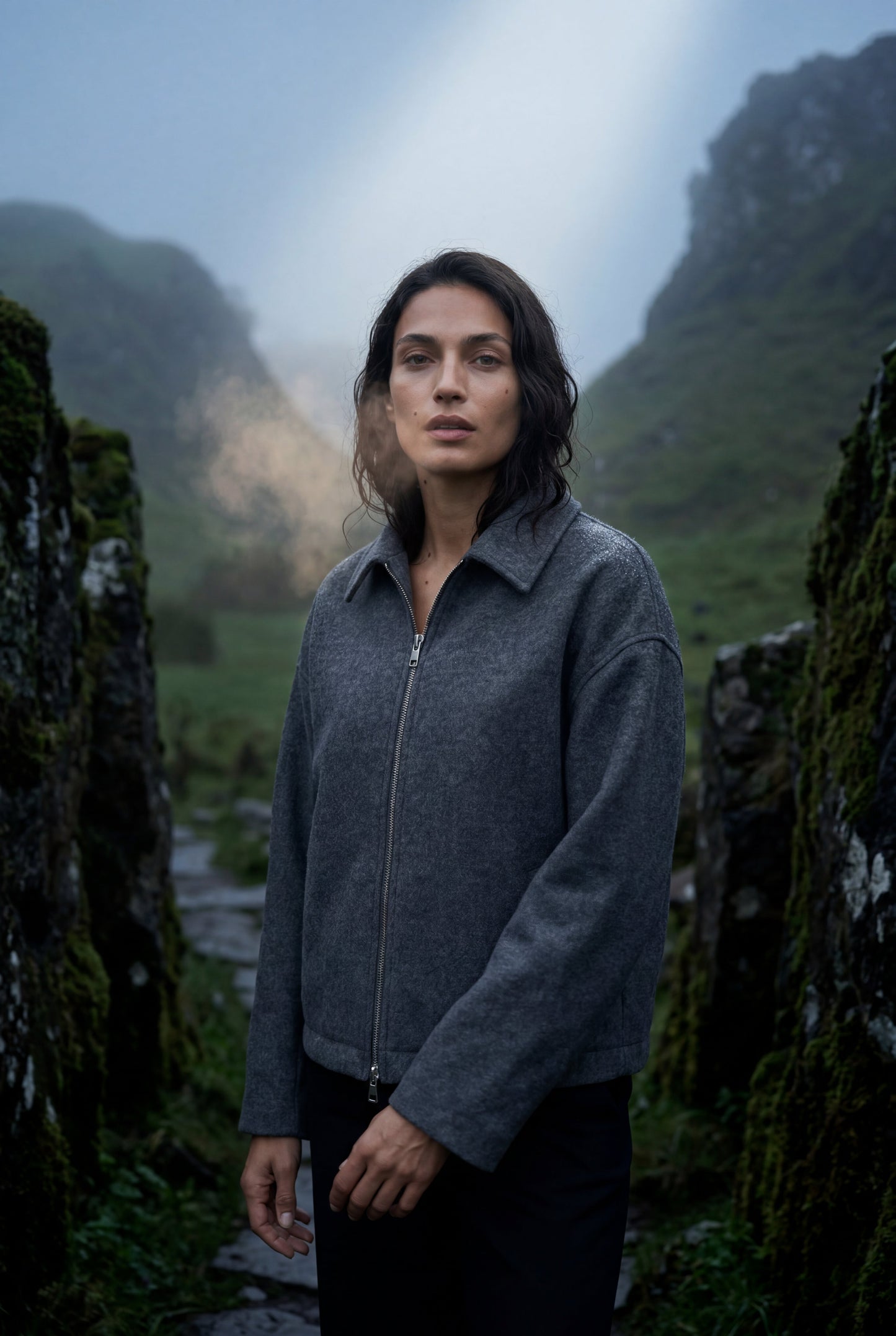 Vera | Women's Minimal Zip Jacket, Boxy Structured
