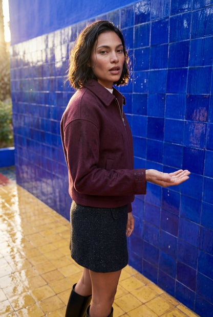 Vera | Women's Minimal Zip Jacket, Boxy Structured