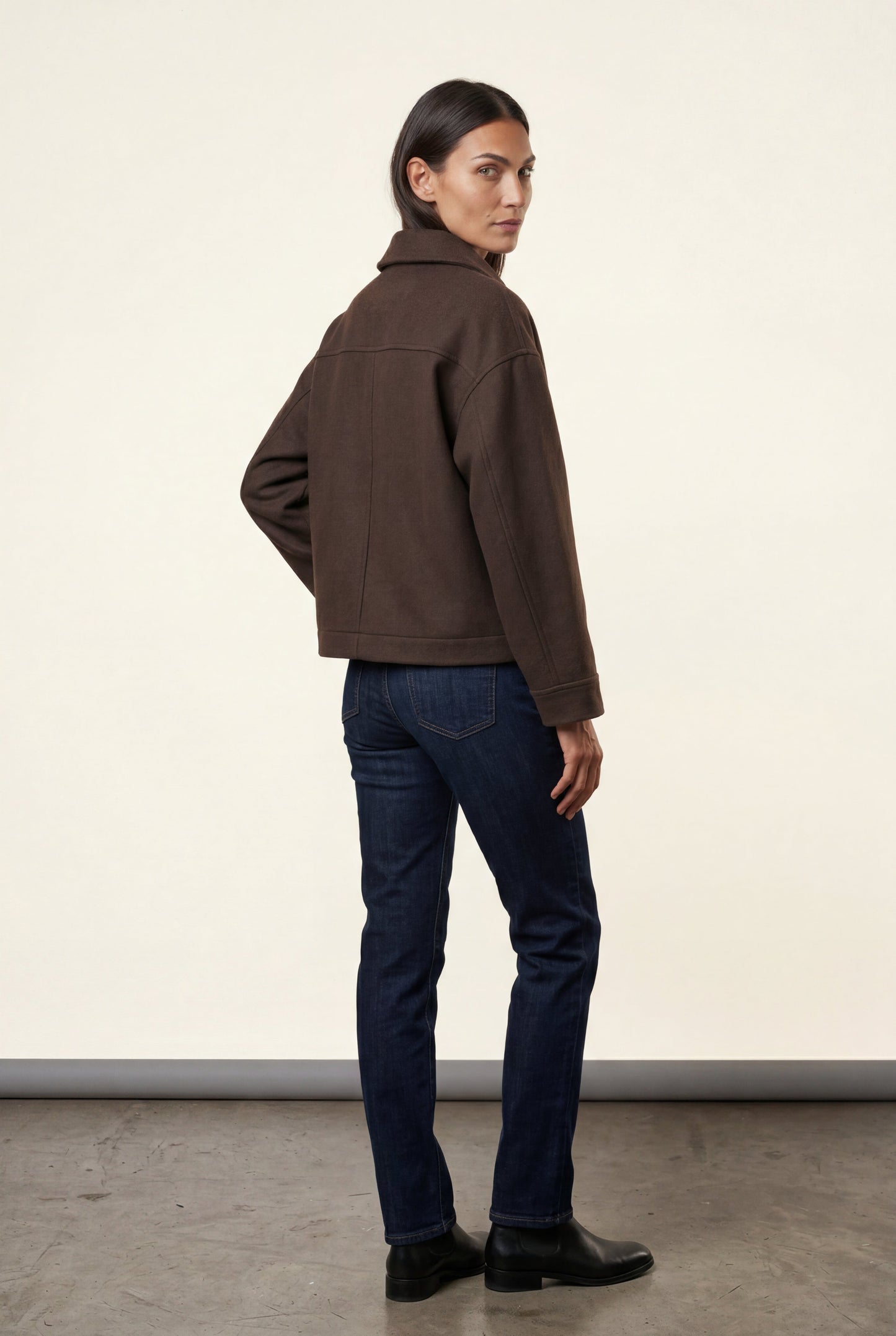 Vera | Women's Minimal Zip Jacket, Boxy Structured