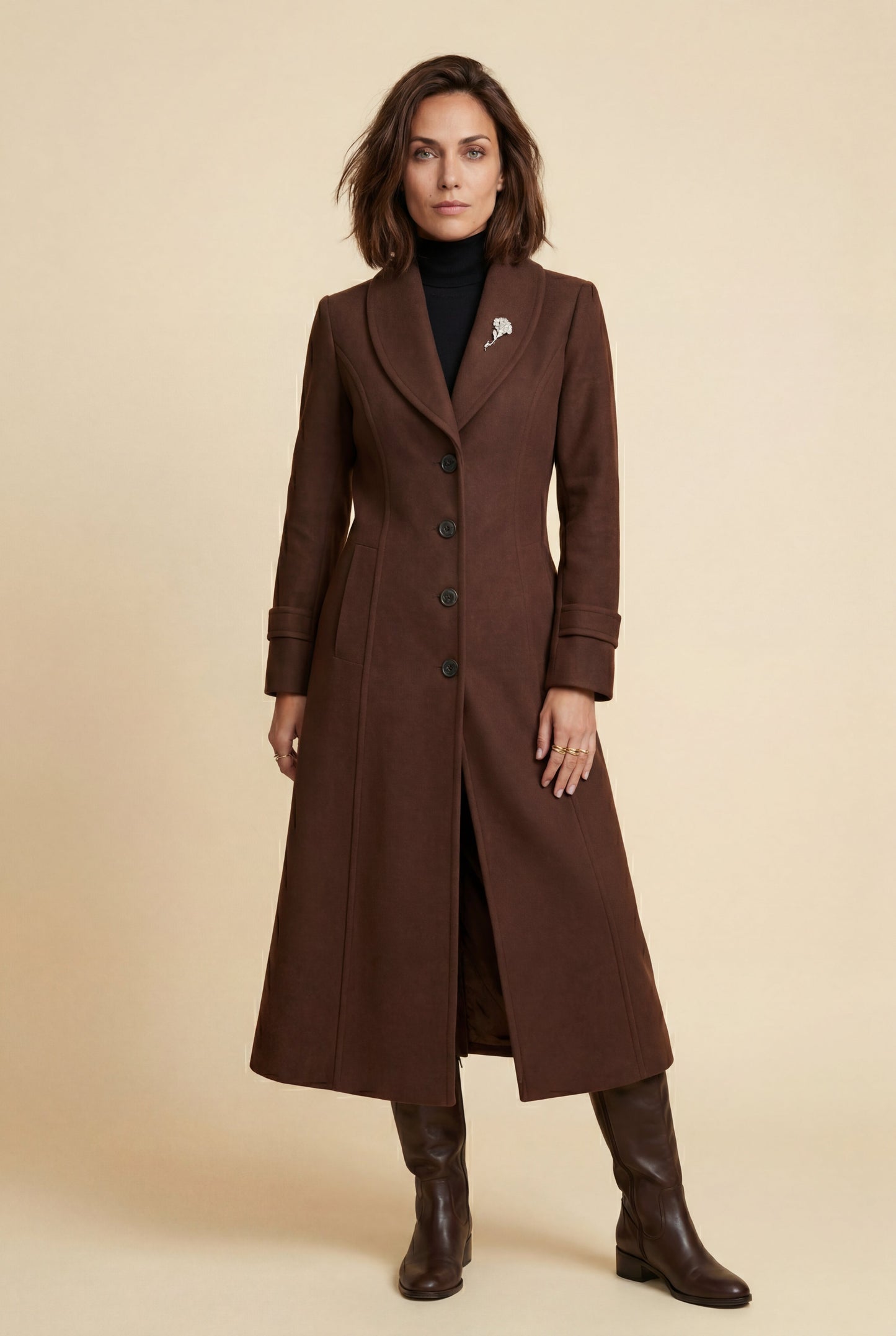 Sienna | Women's Belted Longline Coat, Tailored Fit