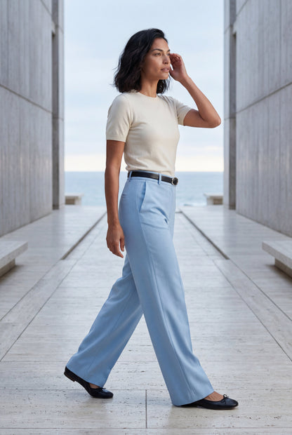 Hana | Women's Belted Wide Leg Pants, High Waist