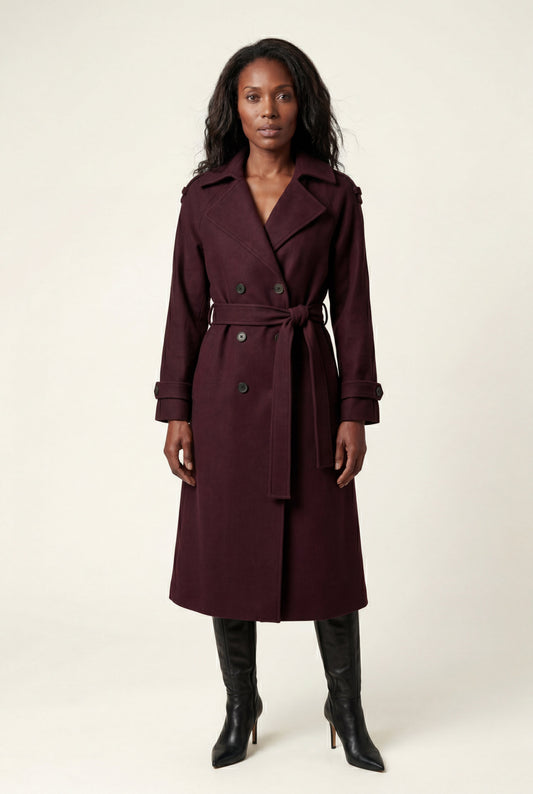 Ava | Women's Double-Breasted Belted Trench Coat