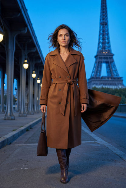 Ava | Women's Double-Breasted Belted Trench Coat