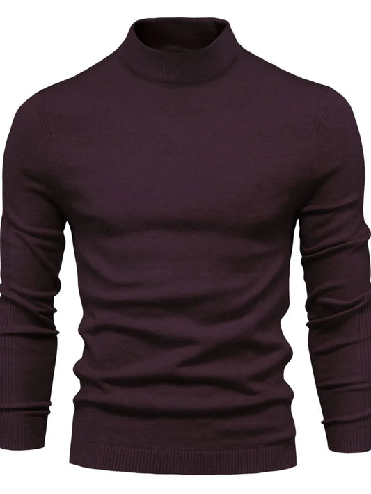 Gawain | Soft Knit Mock Neck Sweater Regular Fit