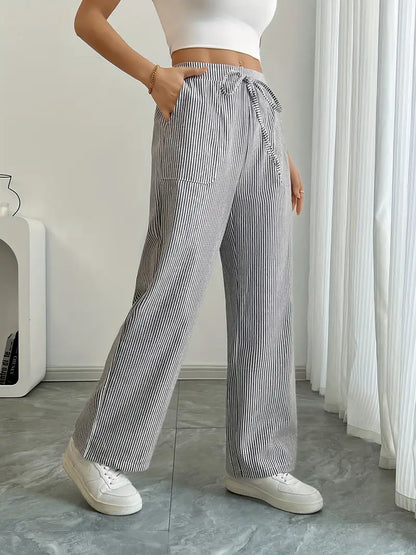 Linda | Elegant Striped Pants with Pockets in Trendy Colors