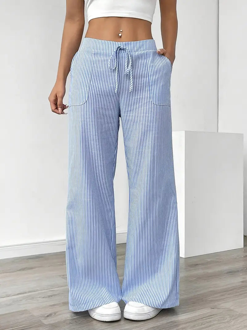 Linda | Elegant Striped Pants with Pockets in Trendy Colors