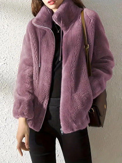 Phoebe | Women's Faux Fur Zip-Up Coat