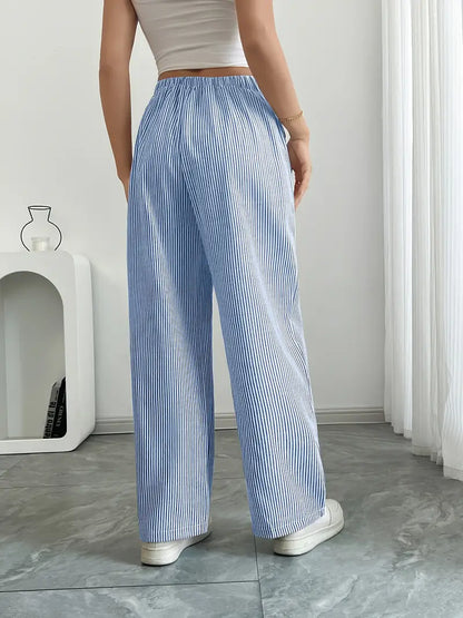 Linda | Elegant Striped Pants with Pockets in Trendy Colors