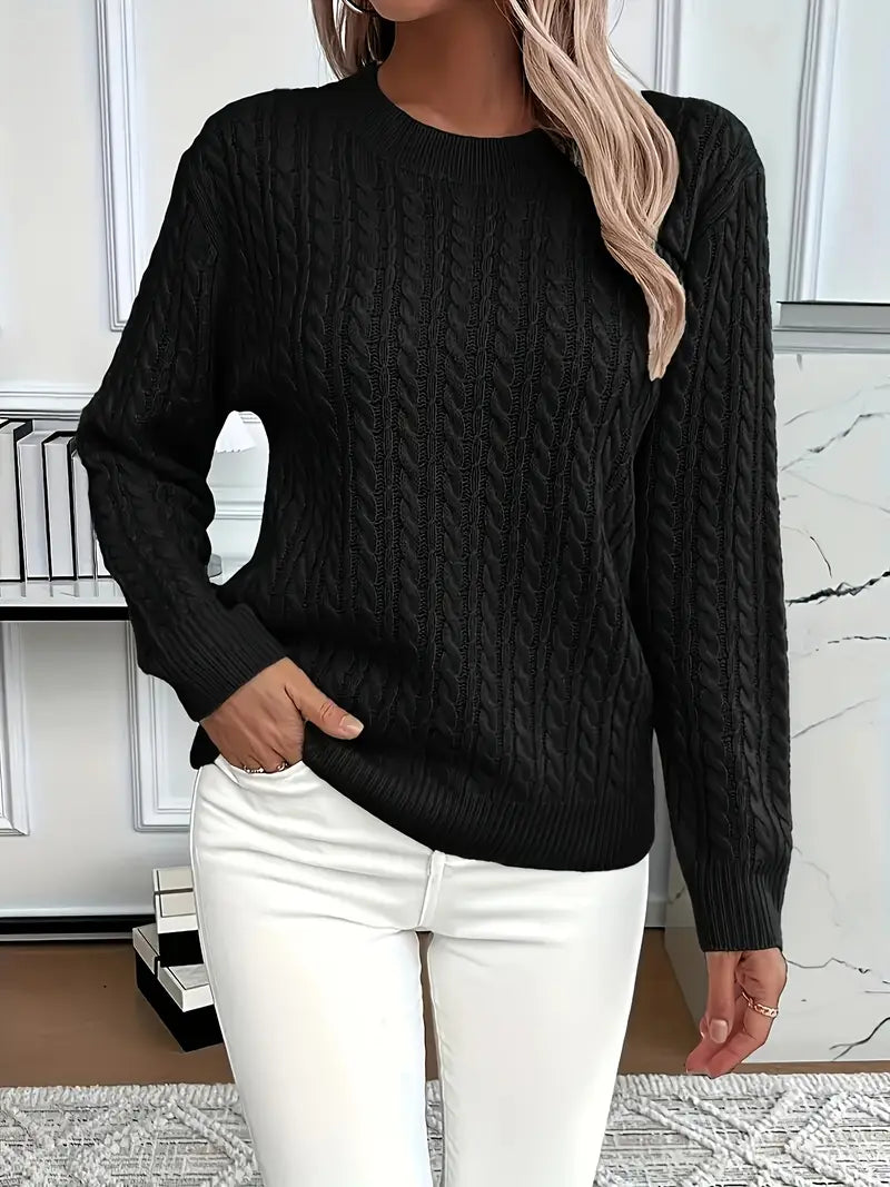 Esther | Women's Long Sleeve Cable Knit Sweater