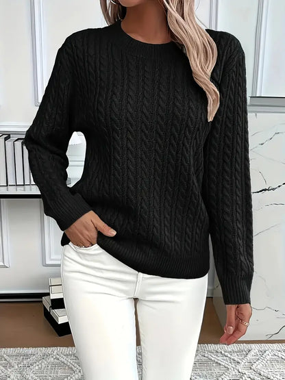 Esther | Women's Long Sleeve Cable Knit Sweater