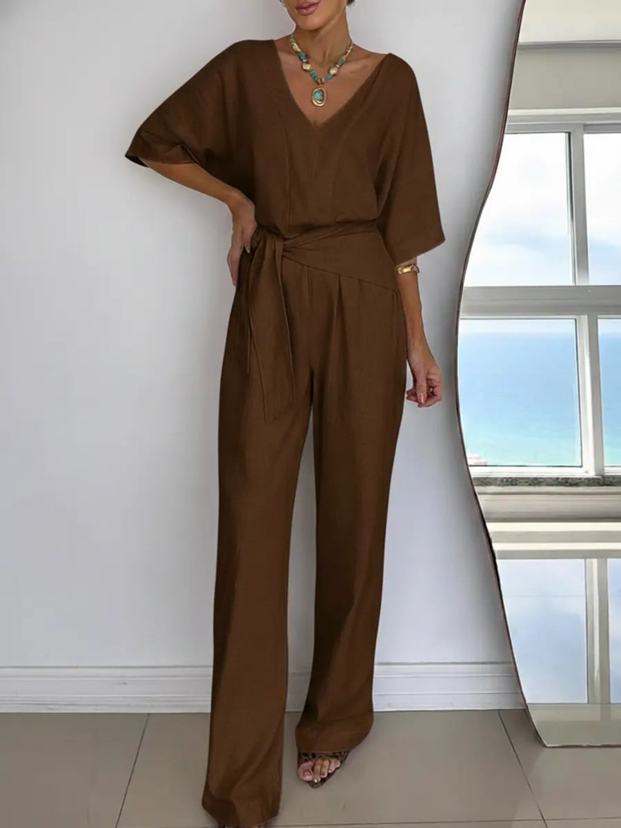 Nadia | Wide Leg Tailored Jumpsuit