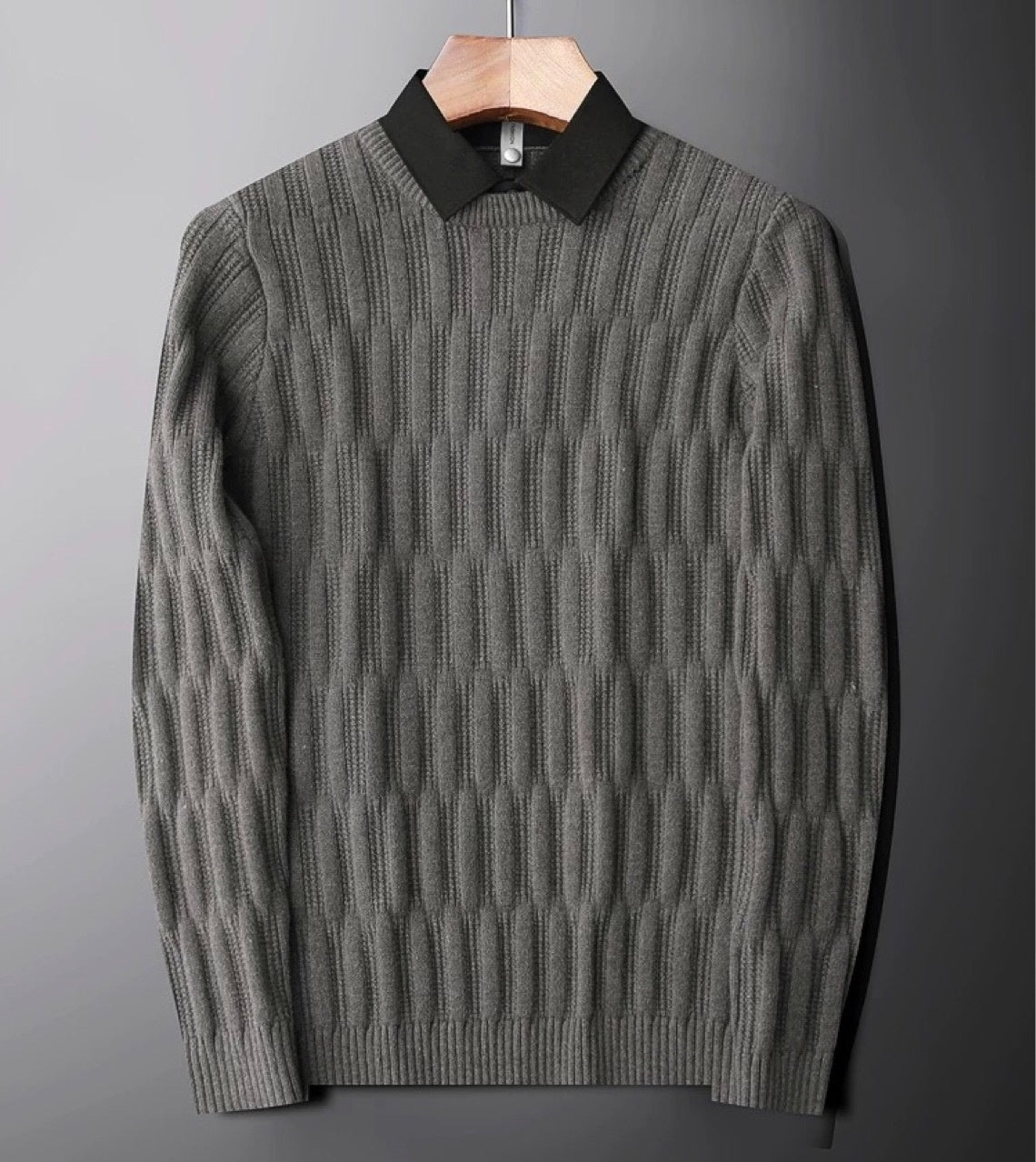Lenny | Men's Ribbed Polo Collar Sweater