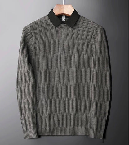 Lenny | Men's Ribbed Polo Collar Sweater