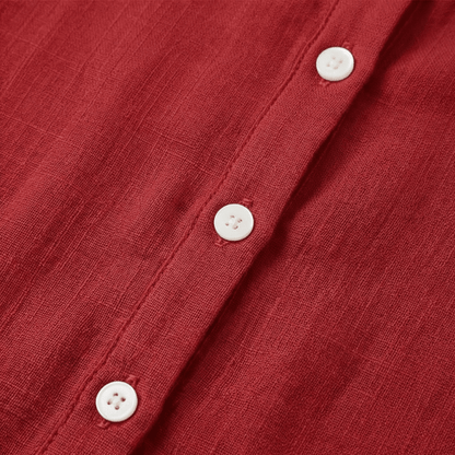 Calvine | Peter Pan Collar Button-Up Summer Blouse