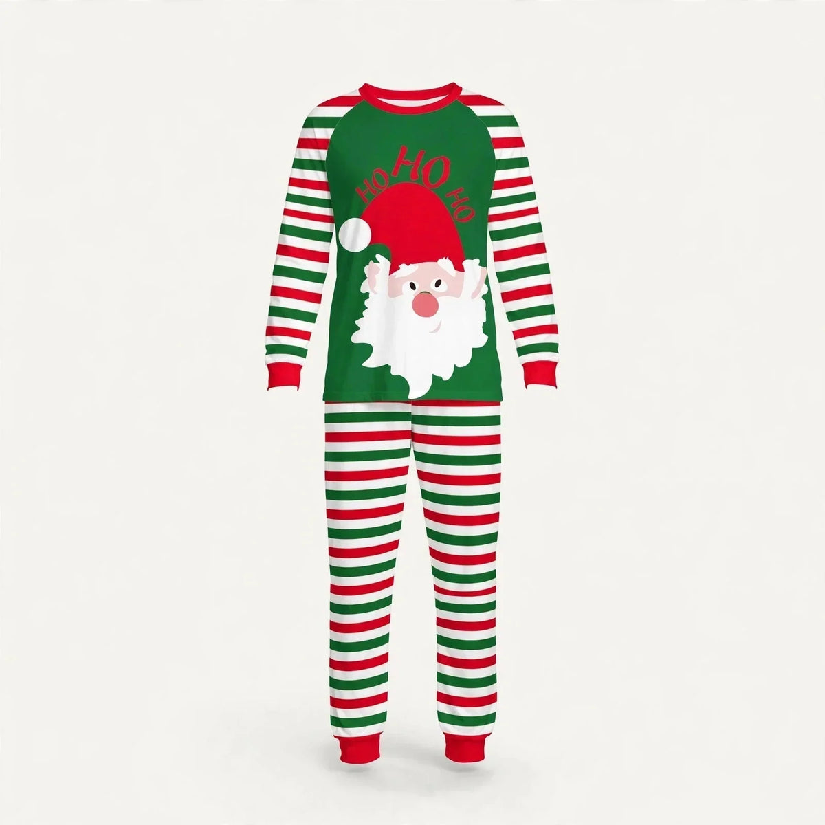 Donner | Christmas Pyjamas Santa Face Striped Trousers