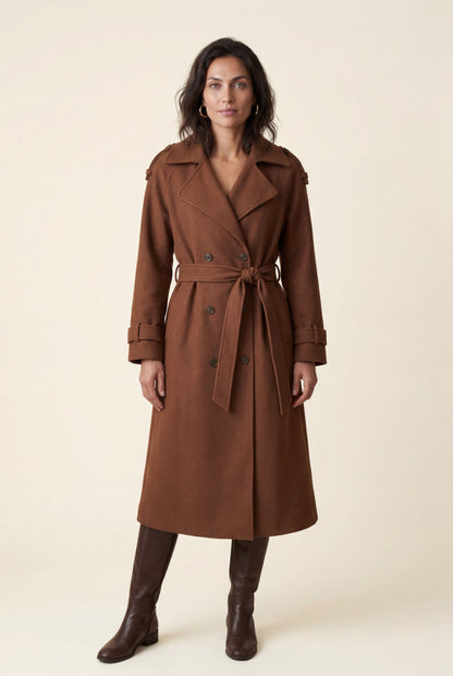 Ava | Women's Double-Breasted Belted Trench Coat