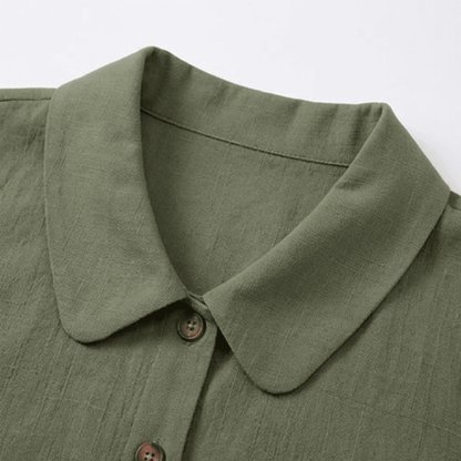 Carinda | Sleeveless Collared Button Blouse