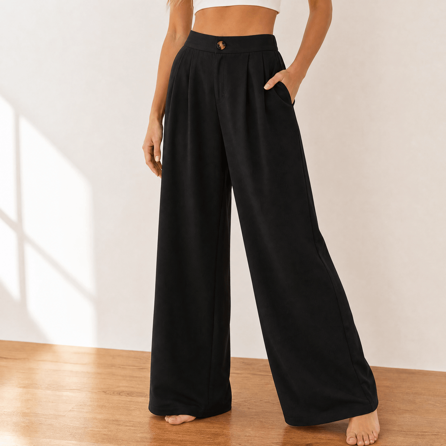 Cavendish | High Waist Wide Leg Tailored Pants