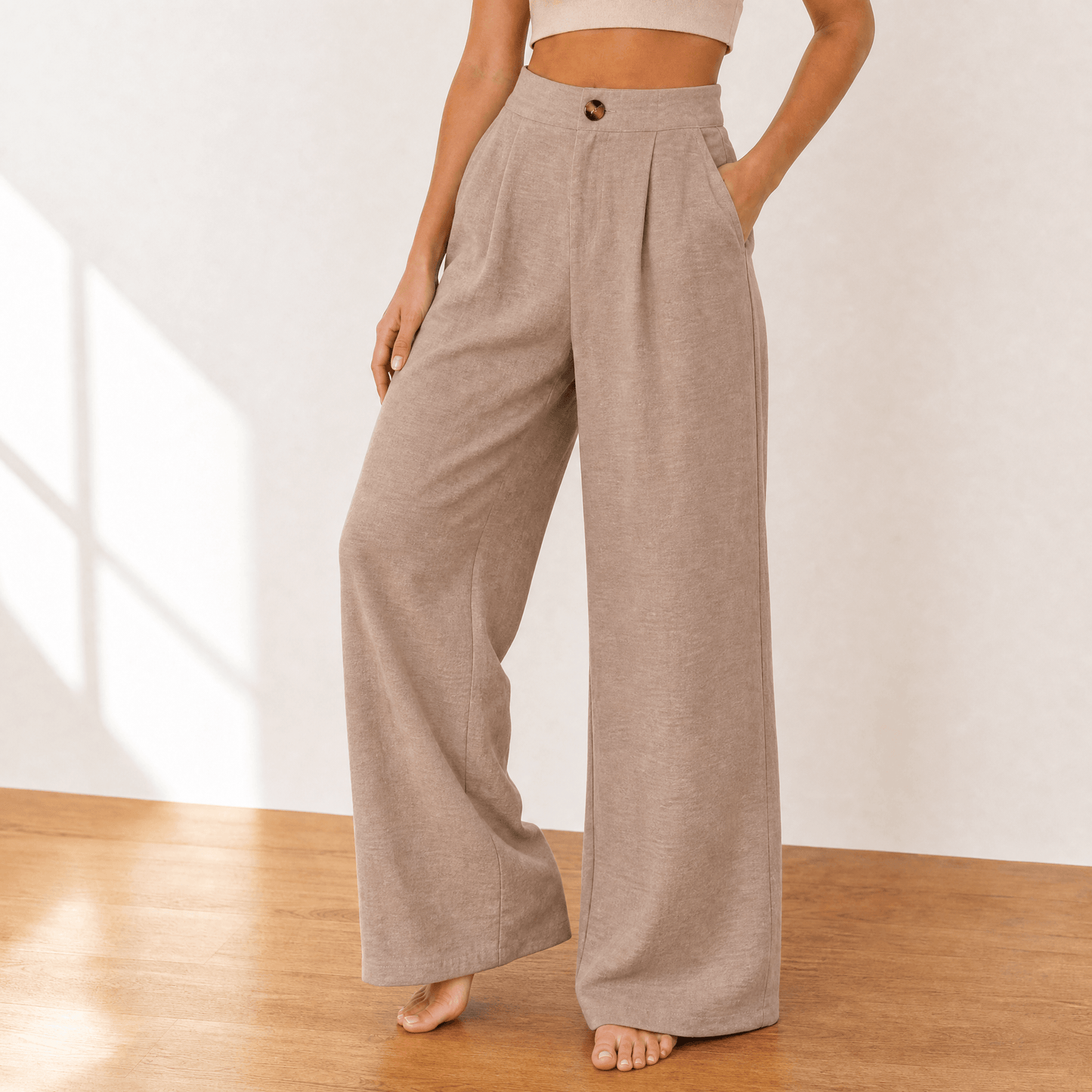 Cavendish | High Waist Wide Leg Tailored Pants