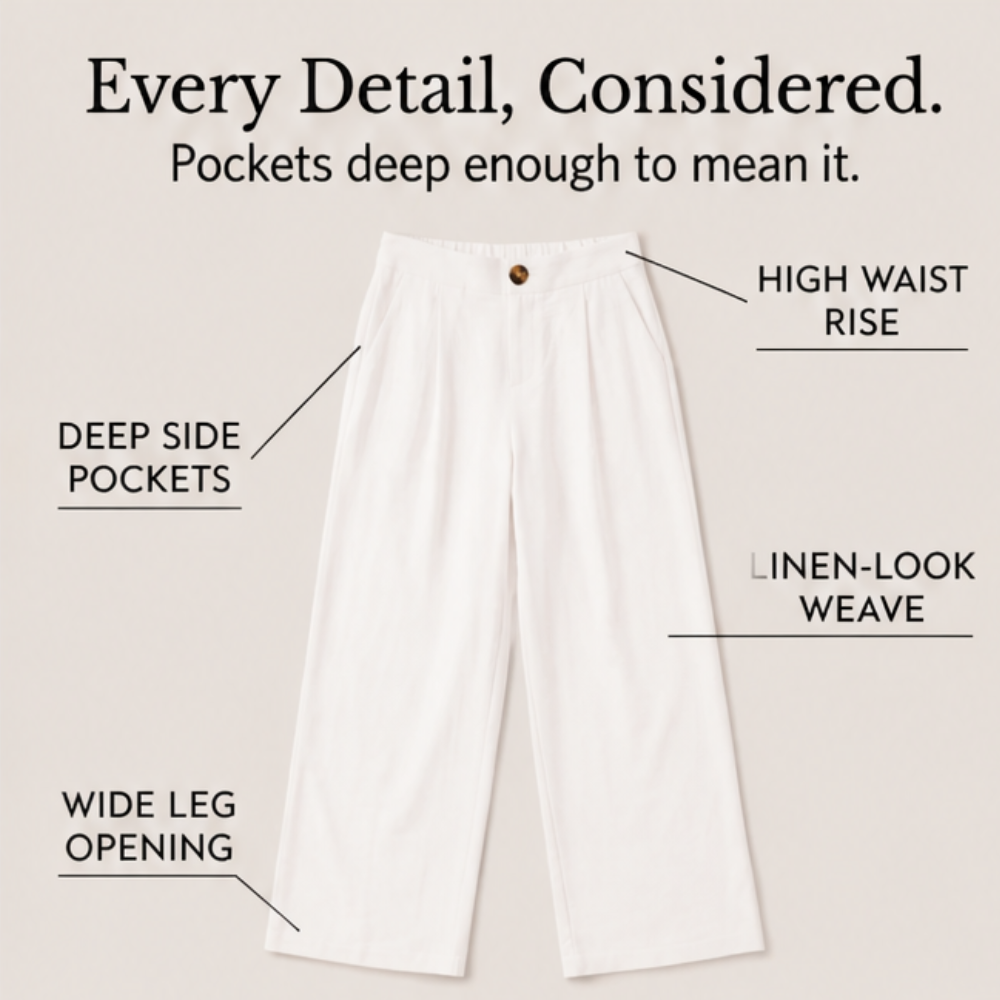 Cavendish | High Waist Wide Leg Tailored Pants