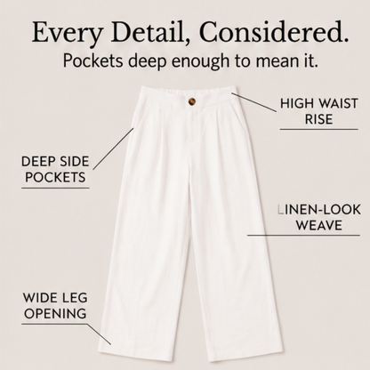 Cavendish | High Waist Wide Leg Tailored Pants