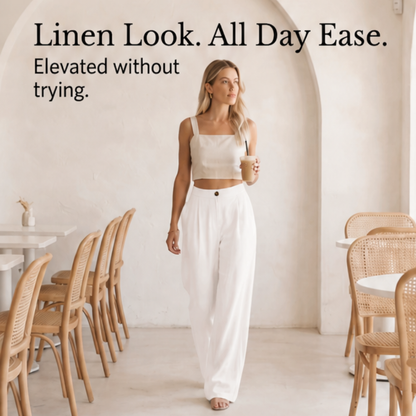 Cavendish | High Waist Wide Leg Tailored Pants