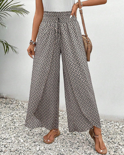 Iridessa | Lightweight Flowing Casual Wear Leg Trousers with Elastic Waist