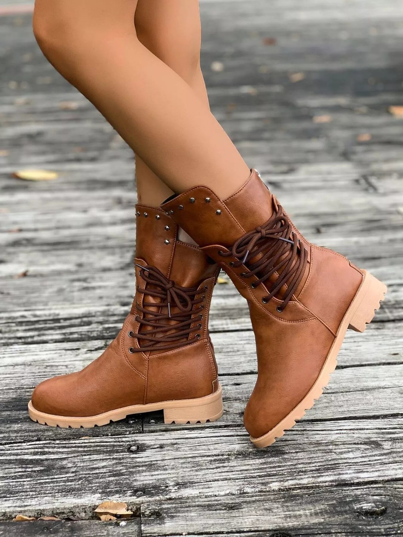 Susan | Women's Round Toe Block Heels Boots