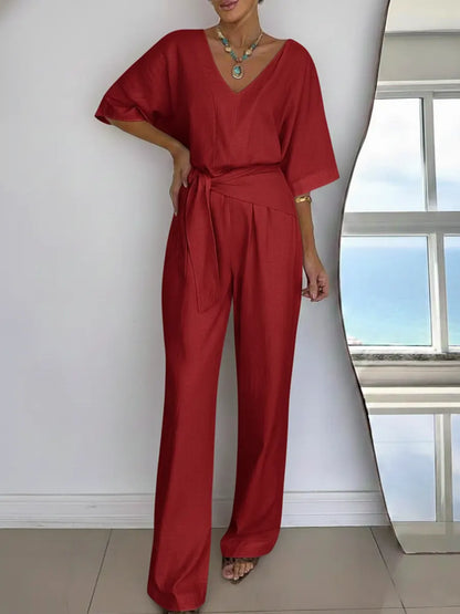 Nadia | Wide Leg Tailored Jumpsuit